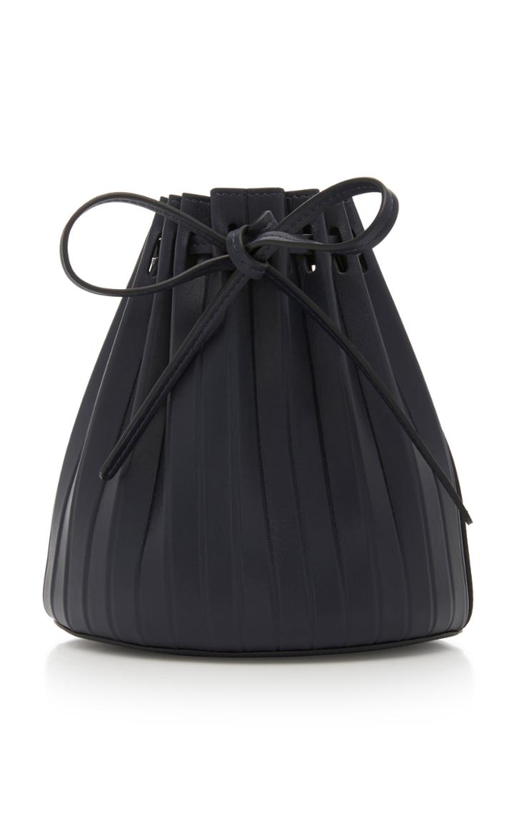 Mansur Gavriel Mini Pleated Leather Bucket Bag