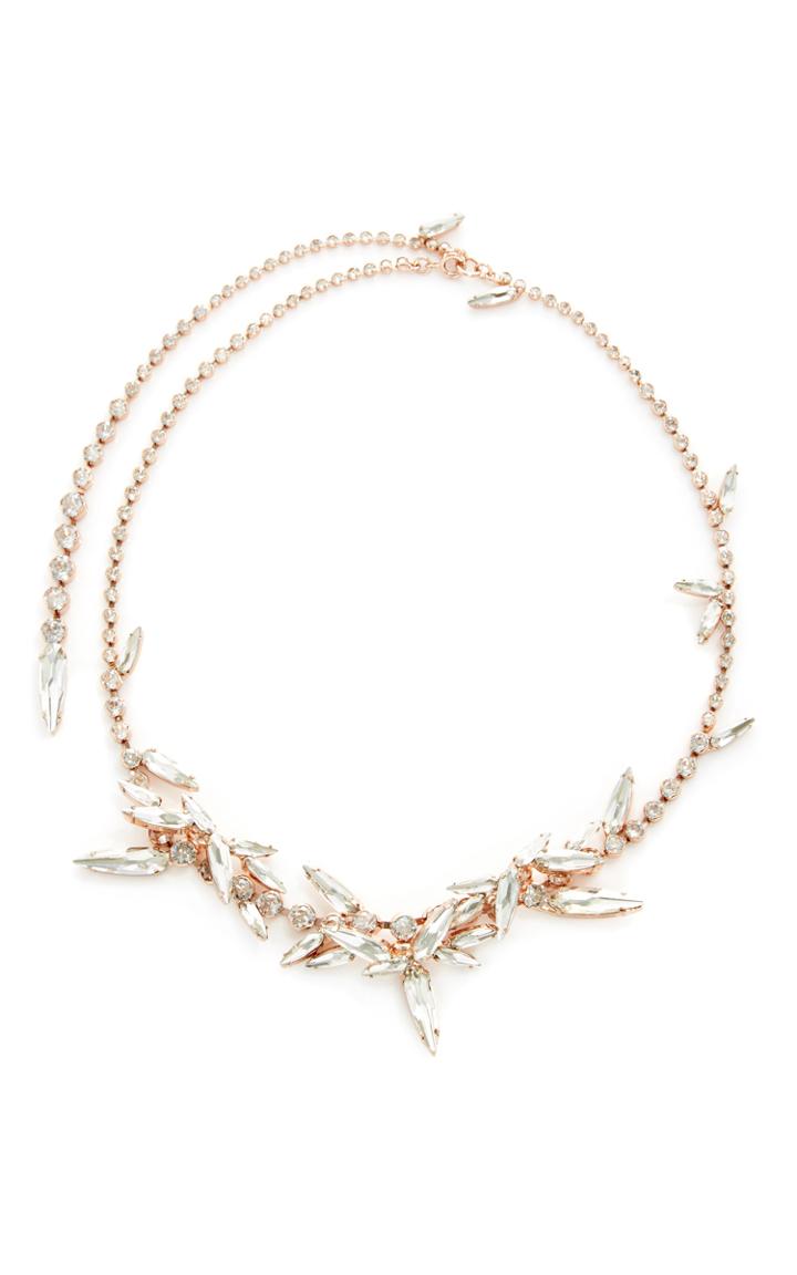 Ryan Storer Graduated Swarovski Crystal Chain Necklace With Thorn Crystal Details