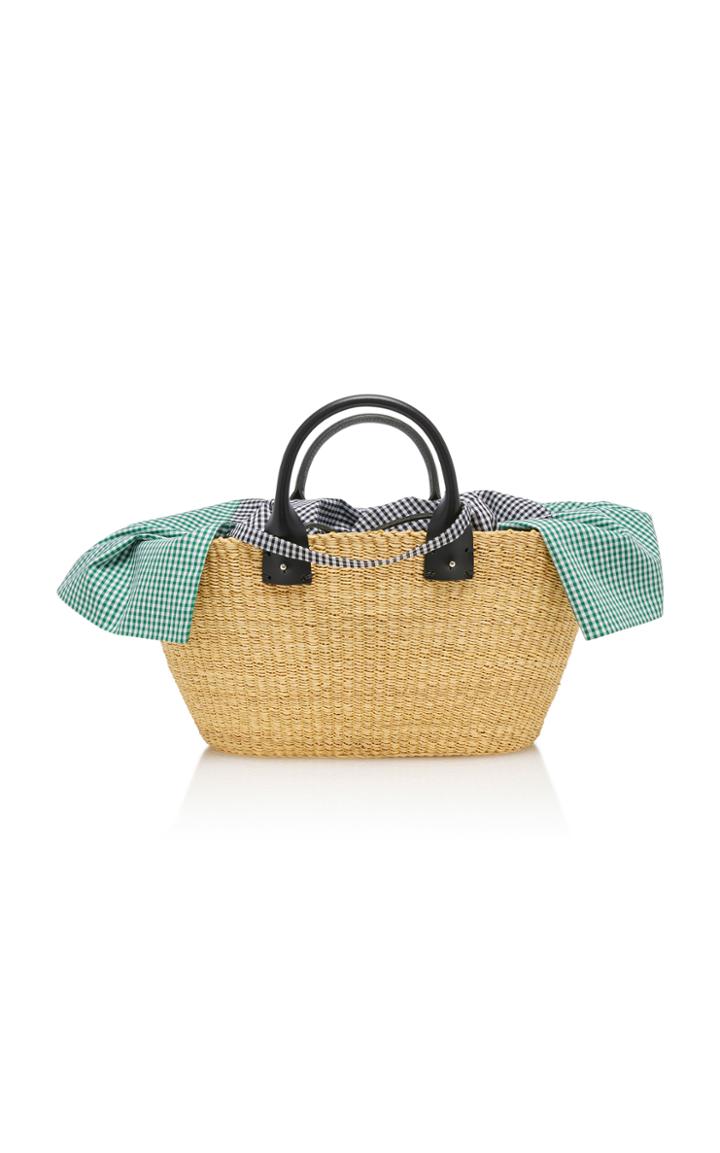 Muun Giorgio Vichy Pouch Straw Bag