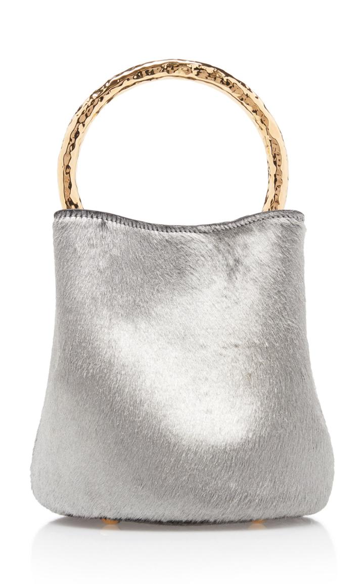 Marni Pannier Metallic Calf-hair Bucket Bag
