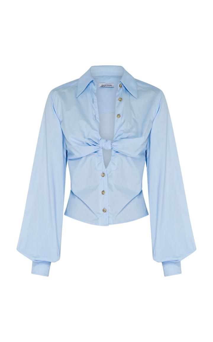 Anna Quan Spencer Knot Long Sleeve Top