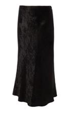 Brock Collection Periwinkle Velvet Midi Skirt