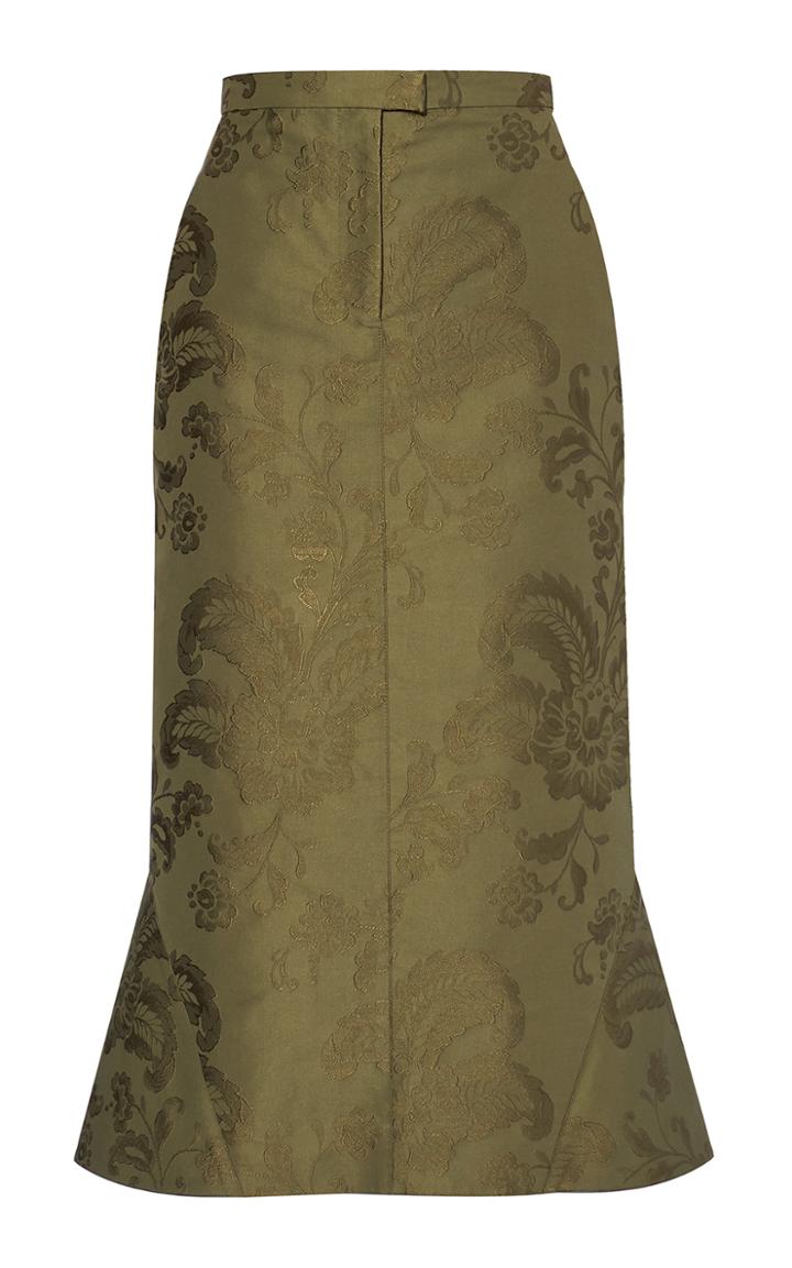 Moda Operandi Erdem Felton High-rise Cotton-blend Skirt