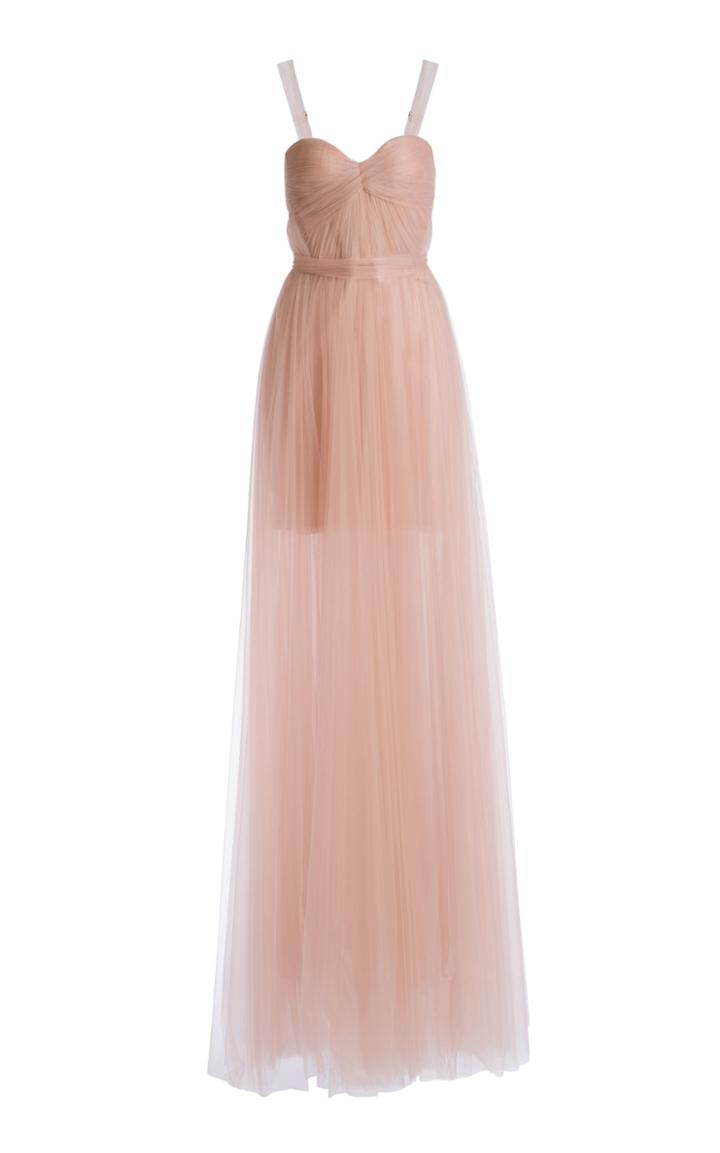 Maria Lucia Hohan Feray Maxi Pleated Tulle Maxi Dress