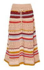 Moda Operandi Red Valentino Striped Open-knit Maxi Skirt Size: Xs