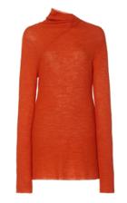 Moda Operandi Rosetta Getty Long Sleeve Drape Neck Sweater Size: 2