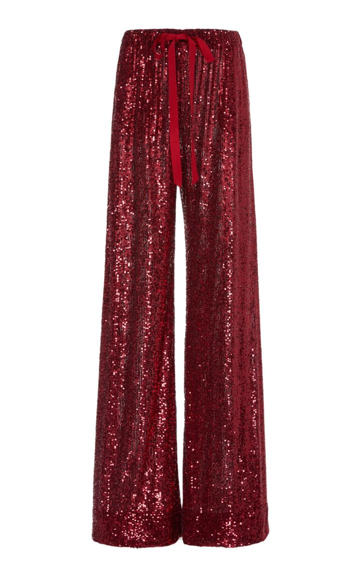 Naeem Khan Sequined Wide-leg Pants