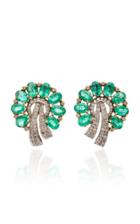 Sanjay Kasliwal 18k Gold Emerald And Diamond Earrings