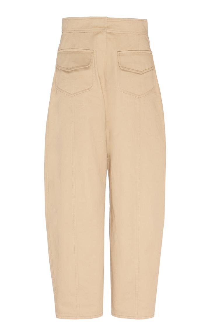 Martin Grant Cotton High-rise Carrot-leg Cargo Pants