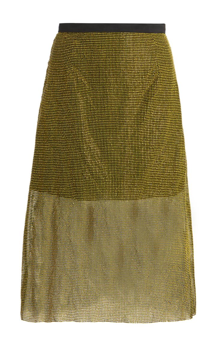 Moda Operandi Christopher Kane Crystal Mesh A-line Skirt