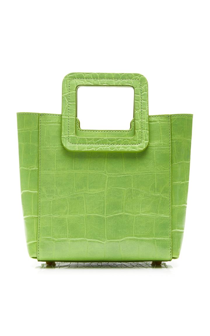Staud Shirley Mini Croc-effect Leather Tote