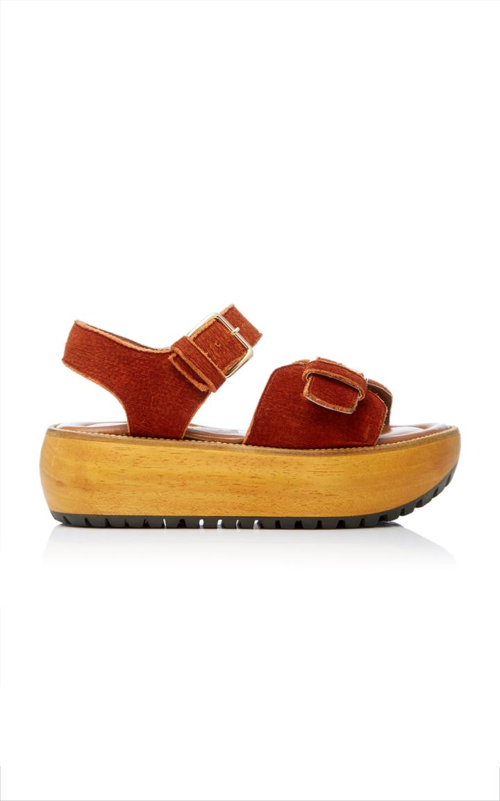 Marni Buckle Wedge Sandal