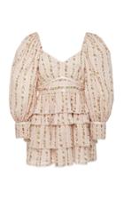 Loveshackfancy Astor Ruffled Floral-print Cotton-voile Mini Dress