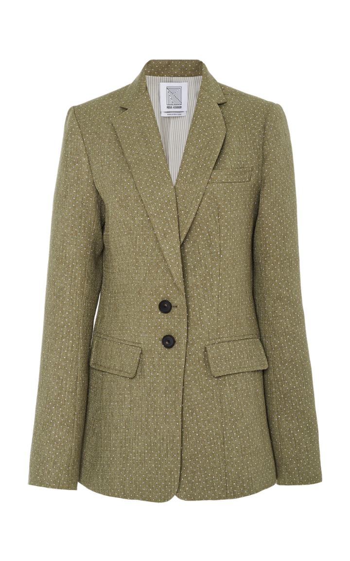 Rosie Assoulin Classic Polka Dot Twill Blazer
