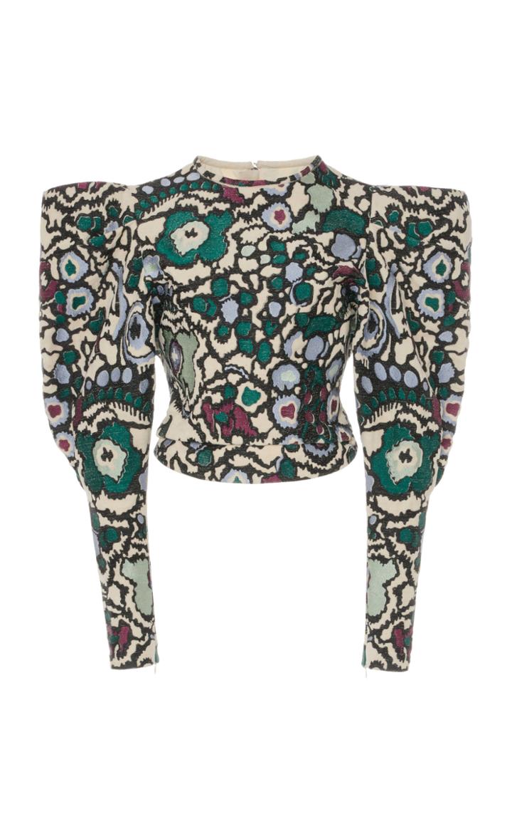 Moda Operandi Isabel Marant Damili Puffed-sleeve Cotton Top