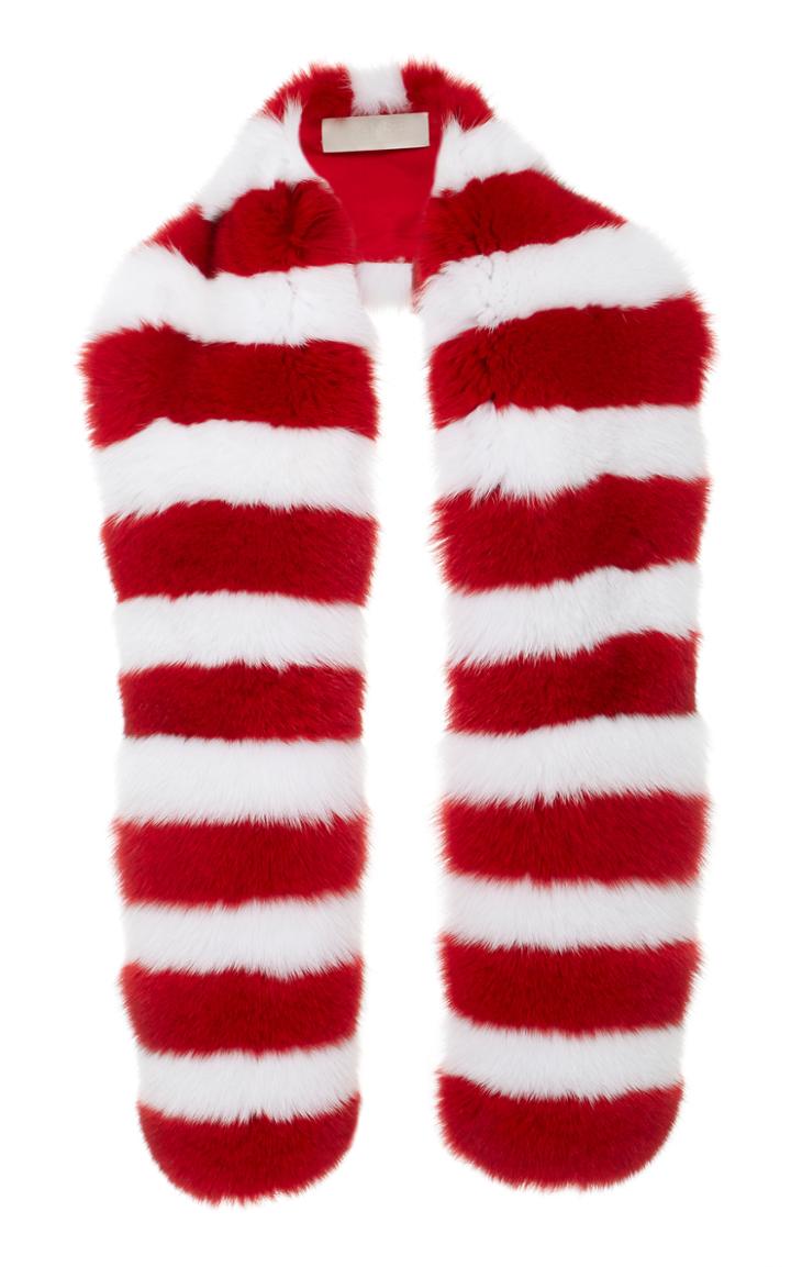 Monse Intarsia Fox Striped Scarf