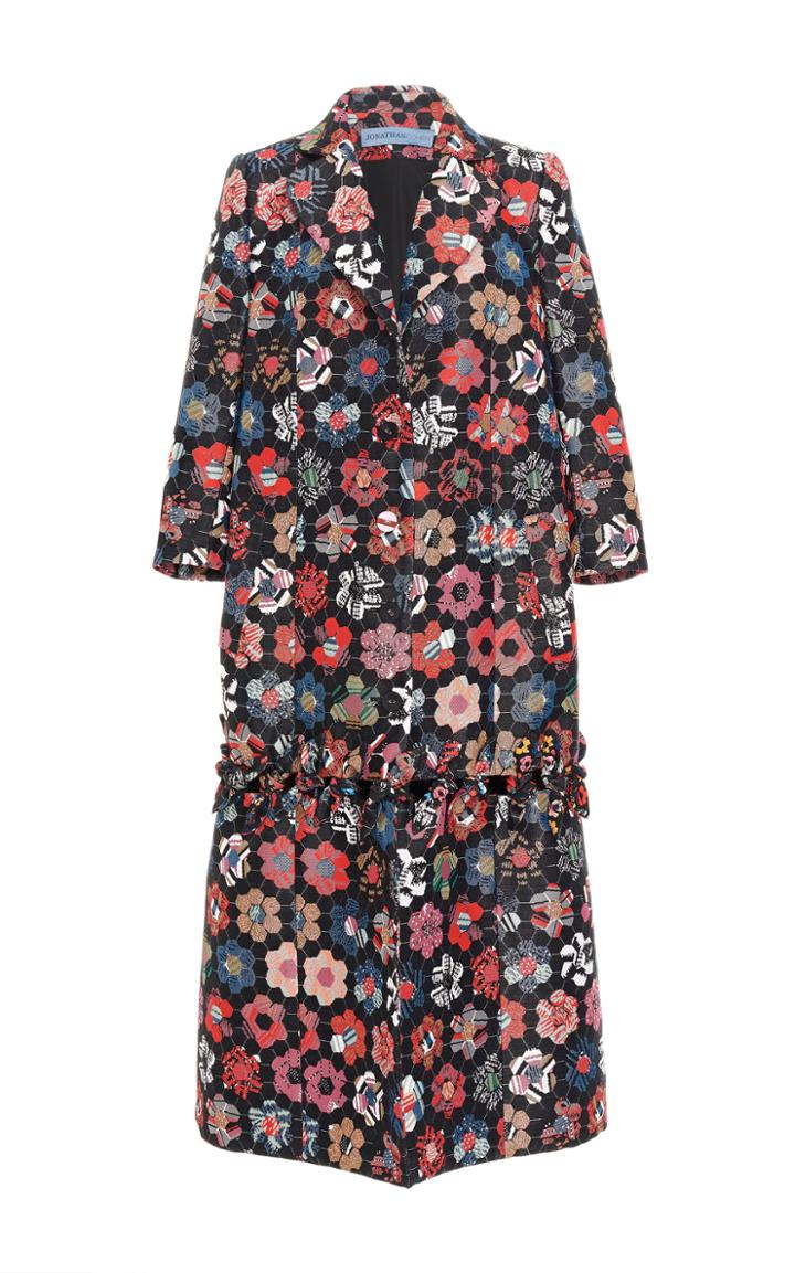 Jonathan Cohen Floral Jacquard Coat
