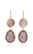 Kimberly Mcdonald 18k Rose Gold Geode And Diamond Earrings