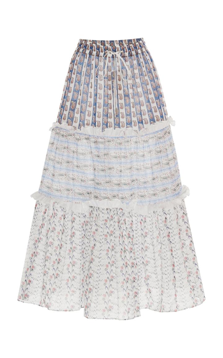 Moda Operandi Liberty London Dina Mixed Byrony Printed Cotton-voile Midi Skirt Size: