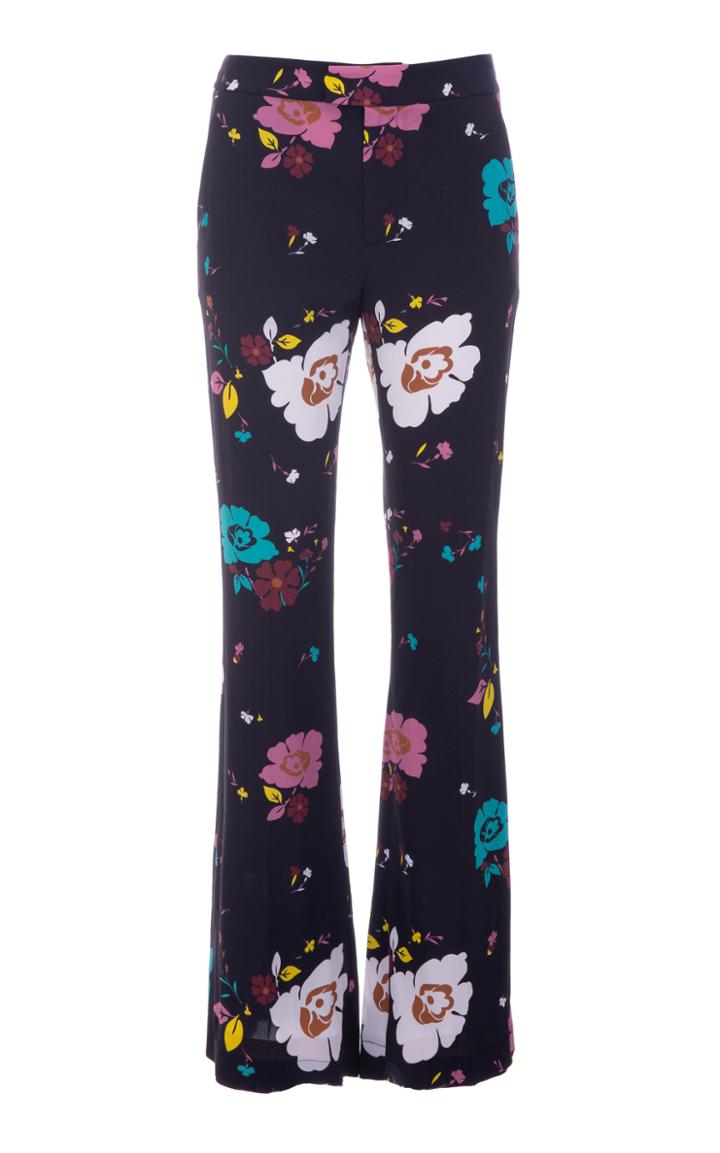 Moda Operandi La Doublej Saturday Night Floral Crepe Flared Pants