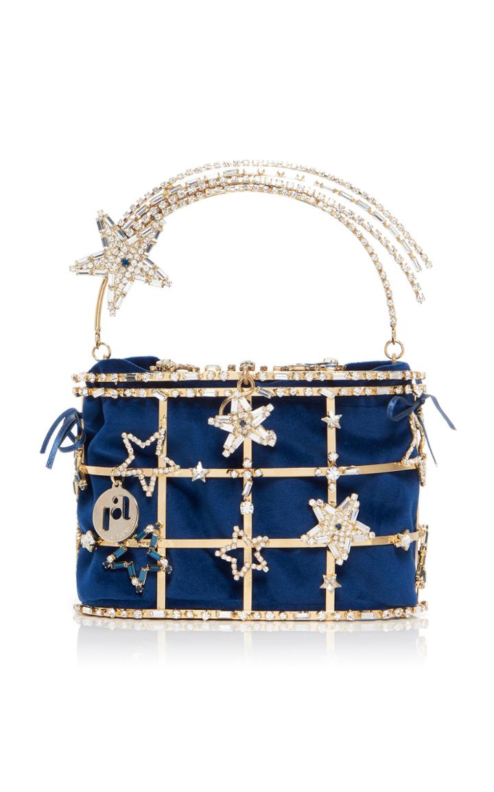 Rosantica Holli Superstar Crystal-embellished Brass Bag