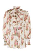 Paco Rabanne Floral Printed Satin Blouse