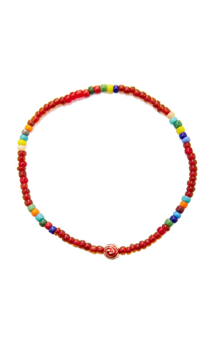 Moda Operandi Luis Morais Enameled Horus Eye Barrel Cord Bracelet