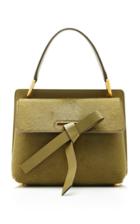 Oscar De La Renta Caveat Calf Hair And Leather Top Handle Bag