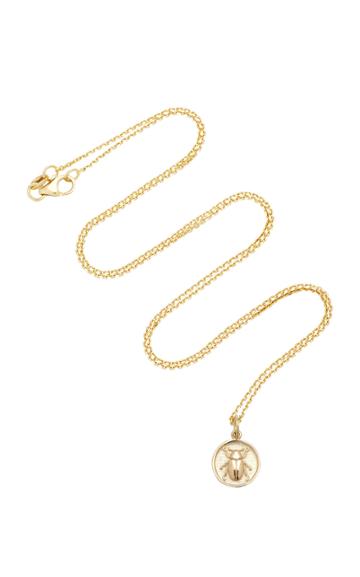 With Love Darling Beetle Totem 14k Gold Necklace