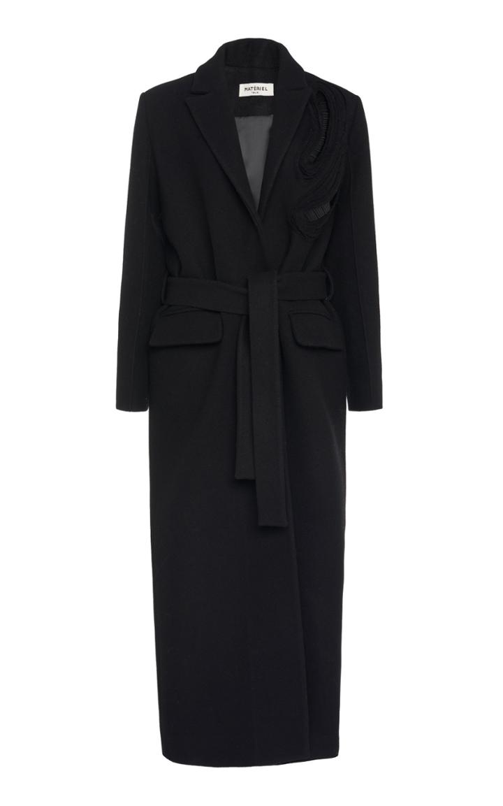Matriel Embroidered Wool Coat