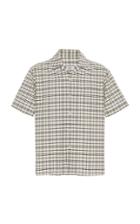 Ami Camp-collar Plaid Cotton-poplin Shirt