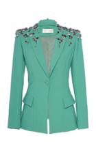 Moda Operandi Christian Siriano Crystal-embellished Jersey Blazer Size: 0