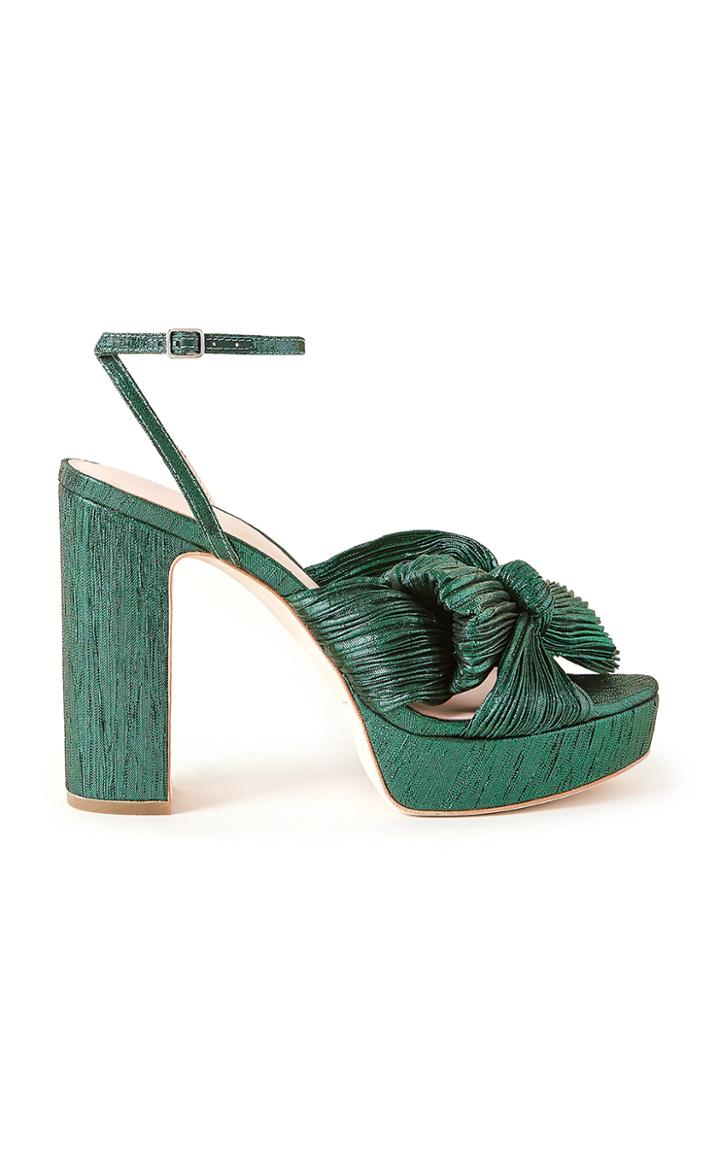 Moda Operandi Loeffler Randall Natalia Pleated Nylon Platform Sandals
