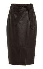Moda Operandi Nili Lotan Ashley Leather Midi Wrap Skirt