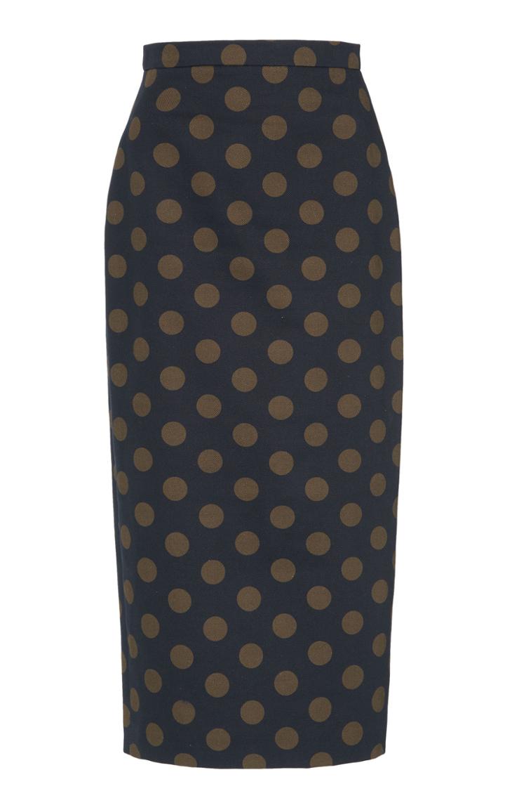 Max Mara Vata Polka Dot Cotton Skirt