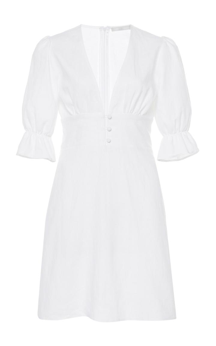 Moda Operandi White Story Cybella Cotton Mini Dress Size: 8