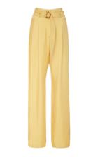 Sally Lapointe Silky Twill High-rise Belted Pants
