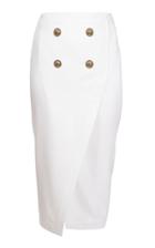 Balmain High-rise Stretch-wool Midi Skirt
