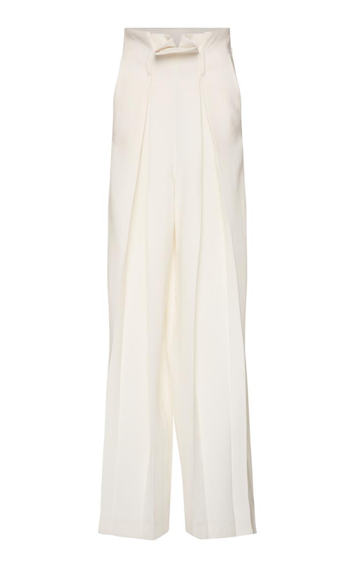 Lanvin Wool Crepe Wide Leg Pant