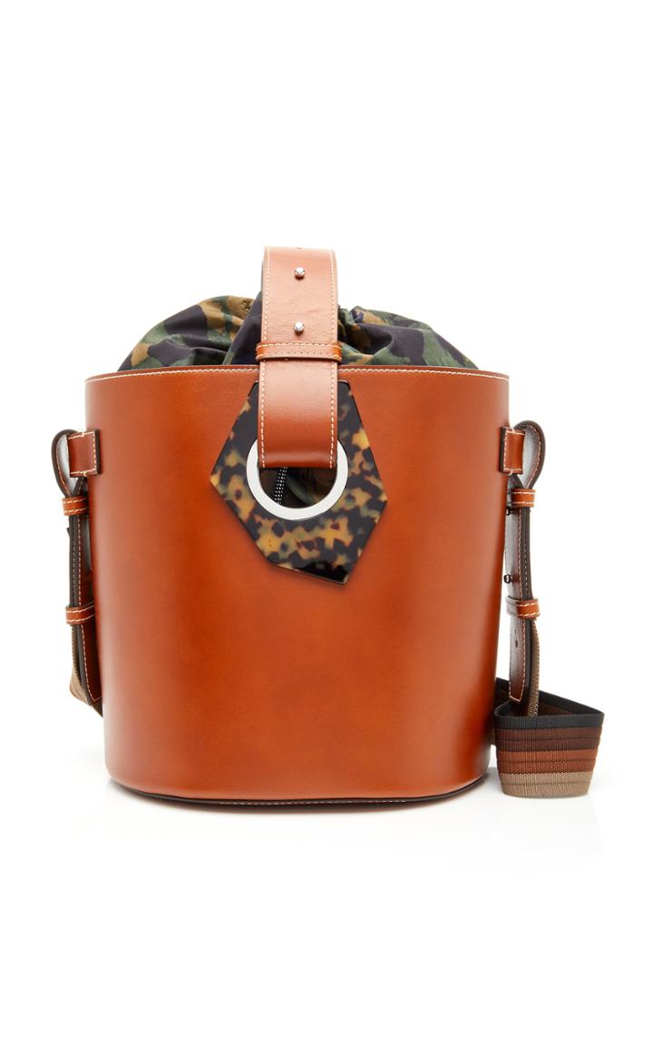 Moda Operandi Ganni Leather Bucket Bag