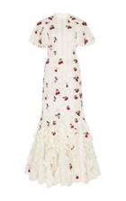 Giambattista Valli Flutter Sleeve Cherry Gown