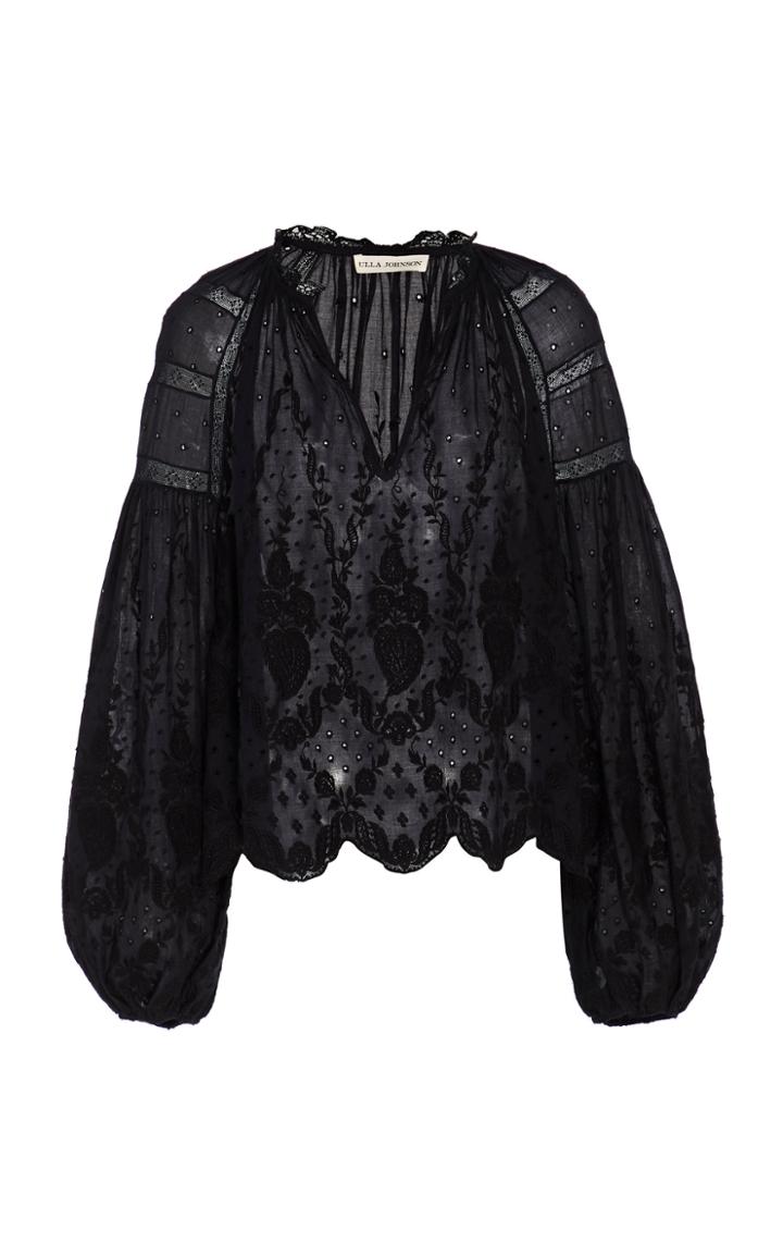 Ulla Johnson Harper Cotton Eyelet Blouse