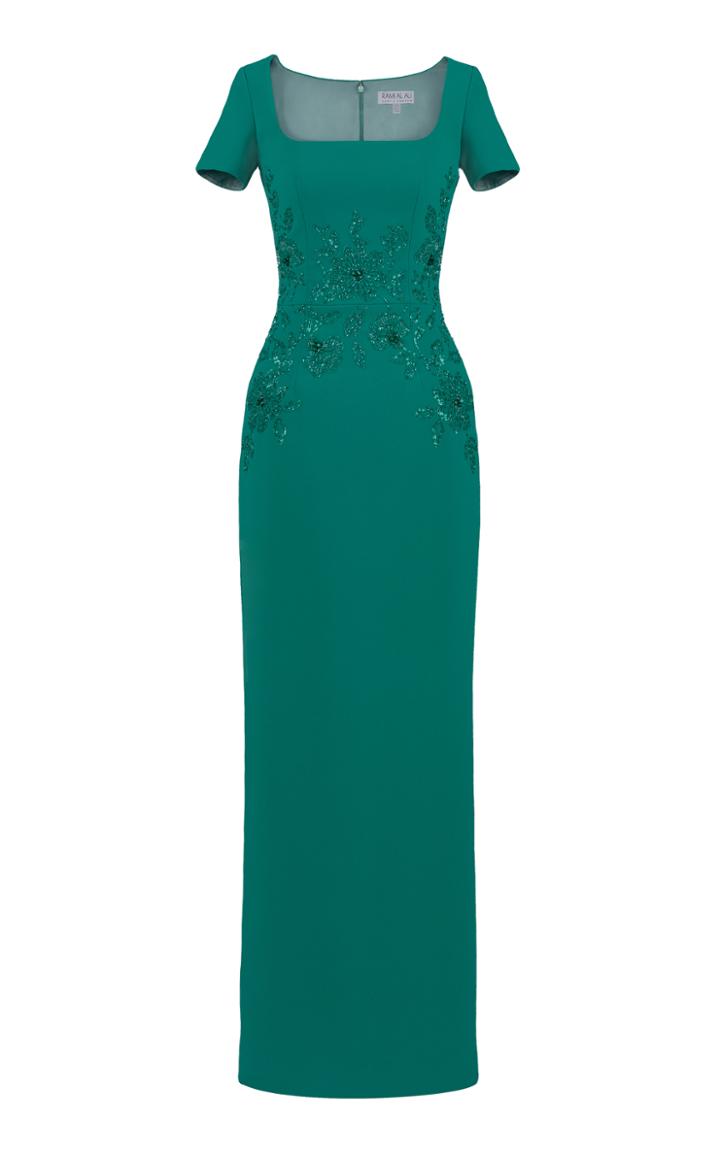 Rami Al Ali Floral Beaded Tubino Dress