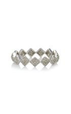 Ofira 18k White Gold Diamond Tattoo Band Ring