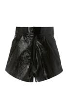 Zeynep Aray Mini Leather Shorts