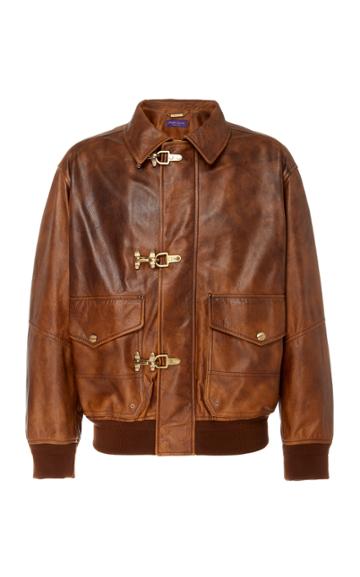 Ralph Lauren Bolden Leather Bomber Jacket