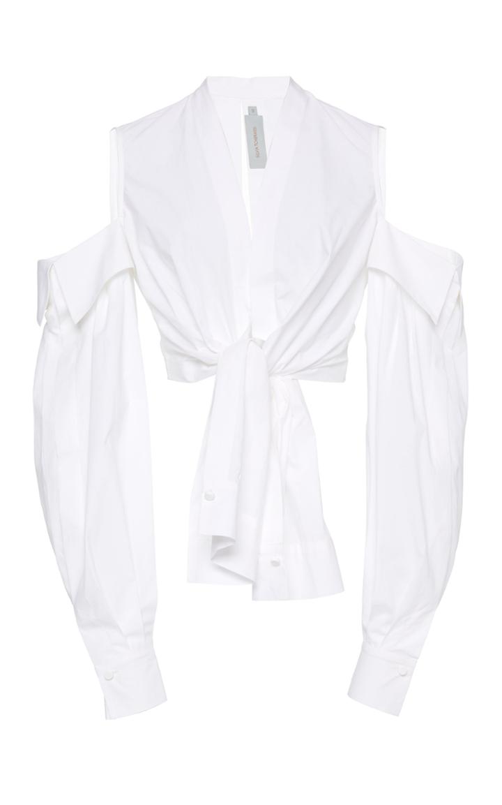 Moda Operandi Silvia Tcherassi Matinata Cotton Cold-shoulder Blouse