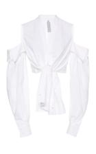 Moda Operandi Silvia Tcherassi Matinata Cotton Cold-shoulder Blouse