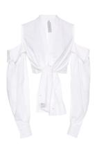 Moda Operandi Silvia Tcherassi Matinata Cotton Cold-shoulder Blouse