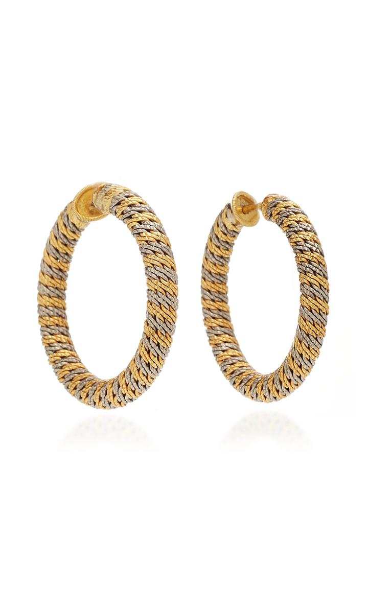 Vintage Georges L'enfant Gold Hoop Earrings